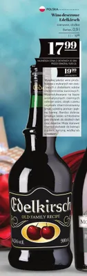 Wino deserowe czerwone, słodkie Edelkirsch promocja