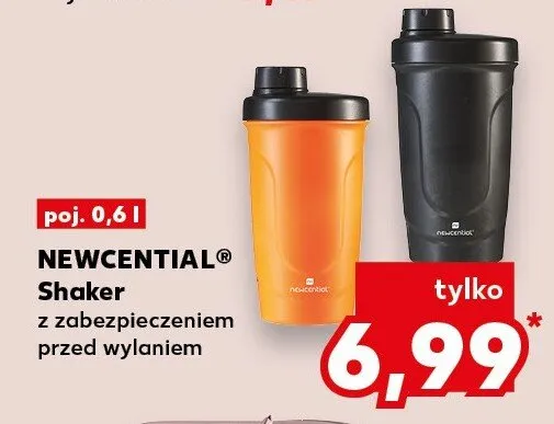 Shaker z zabezpieczeniem przed wylaniem Newcentials promocja w Kaufland