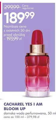 Perfumy damskie Cacharel Yes I Am Bloom promocja w Super-Pharm
