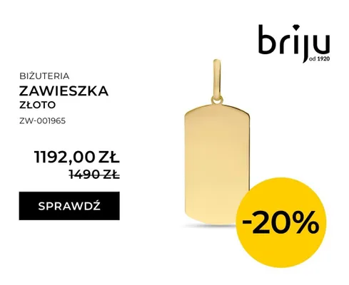 Zawieszka złoto promocja w Briju