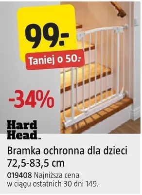 Bramka ochronna dla dzieci Hard Head 72,5-83,5 cm promocja w Jula