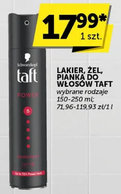 Pianka do włosów Taft promocja w Euro Sklep