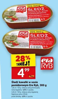 Śledź kawałki w sosie pomidorowym Eta Ryb, 300 g promocja w Twój Market