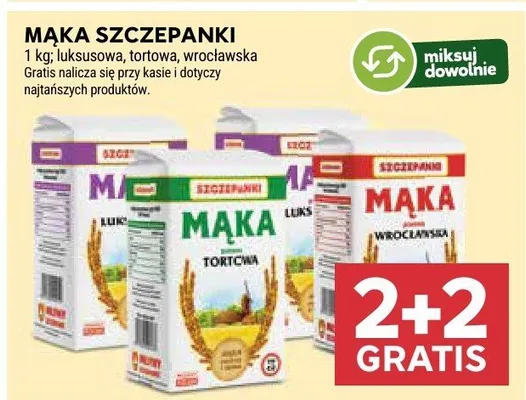 Mąka Szczepanki 1 kg, luksusowa, tortowa, wrocławska promocja w Stokrotka