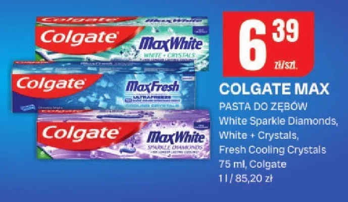 Pasta do zębów Colgate max white promocja w Chorten