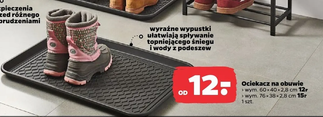 Ociekacz na obuwie wym. 76×38×2.8 cm promocja w Netto