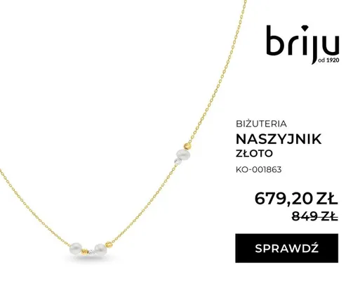 Naszyjnik złoto promocja w Briju