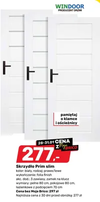 Skrzydło Prim slim Windoor promocja w Bricomarche
