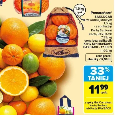 Pomarańcze promocja w Carrefour Market