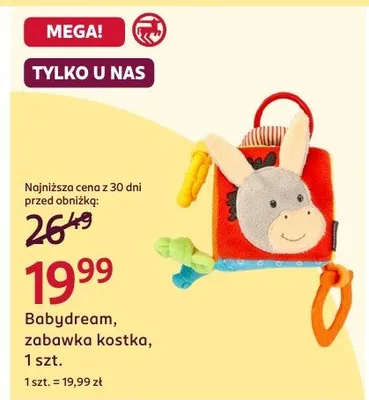 Zabawka kostka, 1 szt. Babydream promocja w Rossmann