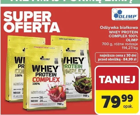 Odżywka białkowa WHEY PROTEIN COMPLEX 100% OLIMP promocja w Carrefour