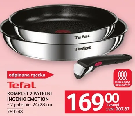 Komplet 2 patelni Ingenio Emotion Tefal promocja w Selgros