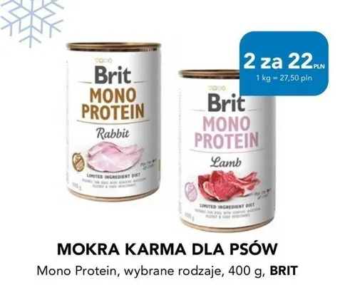 Mokra karma dla psów Brit Mono Protein promocja w Aquael zoo
