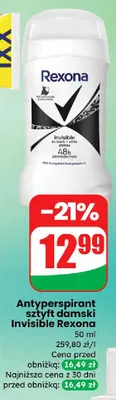 Antyperspirant sztyft damski Invisible  promocja w Dino