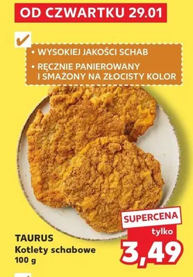 Kotlety schabowe Taurus promocja w Kaufland