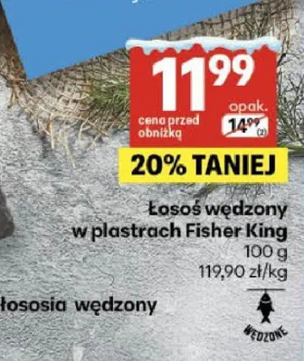 Łosoś wędzony promocja w Delikatesy Centrum