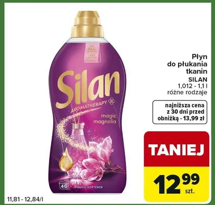 Płyn do płukania tkanin SILAN różne rodzaje promocja w Carrefour Express