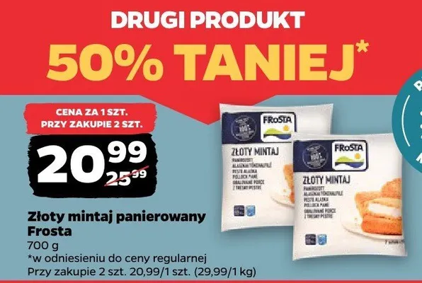 Złoty mintaj panierowany 700 g Frosta promocja w Netto