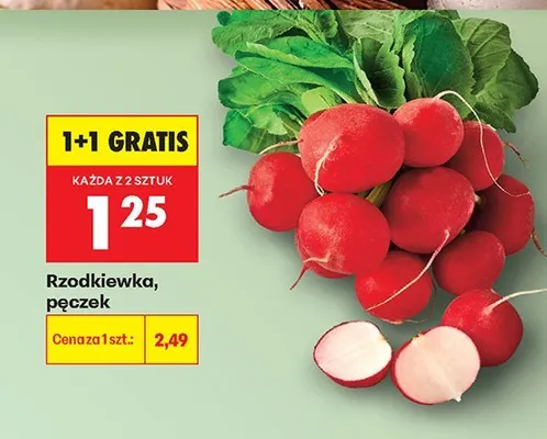 Rzodkiewka, pęczek promocja w Biedronka