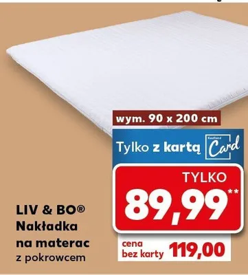 Nakładka na materac z pokrowcem Liv & Bo promocja w Kaufland