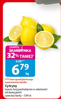 Cytryny luzem, kraj pochodzenia w zależności od danej partii promocja w Auchan