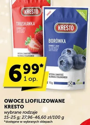 Owoce liofilizowane Kresto promocja w Groszek