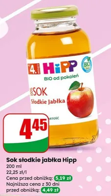 Sok słodkie jabłka  promocja w Dino