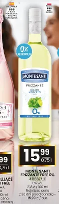 Wino Monte Santi Frizzante Free 0% Mojito Moscato promocja w Twój Market
