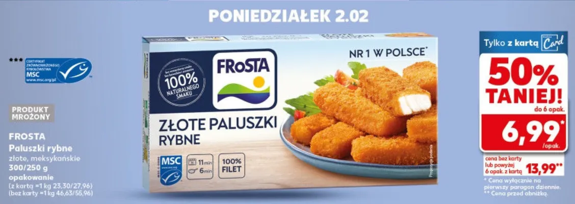 Paluszki rybne złote meksykańskie promocja w Kaufland