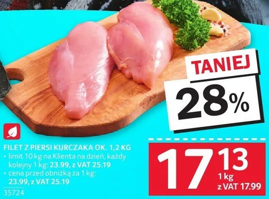 Filet z piersi kurczaka ok. 1.2kg Selgros promocja