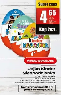 Jajko Kinder niespodzianka promocja w Supeco
