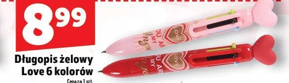 Długopis żelowy Love 6 kolorów promocja w TOPAZ