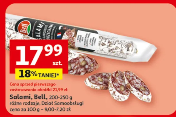 Salami, Bell, 200-250 g, różne rodzaje, Dział Samoobsługi promocja