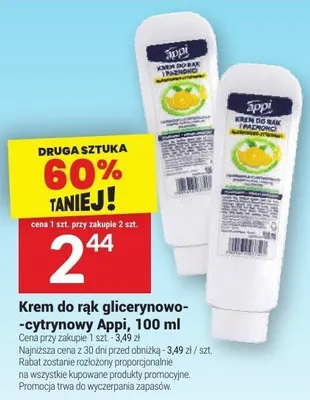 Krem do rąk glicerynowo-cytrynowy Appi promocja w Twój Market