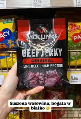 Suszona wołowina bogata w białko promocja w Intermarche