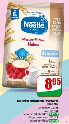 Kaszka mleczno-ryżowa 2 rodzaje promocja w Dino