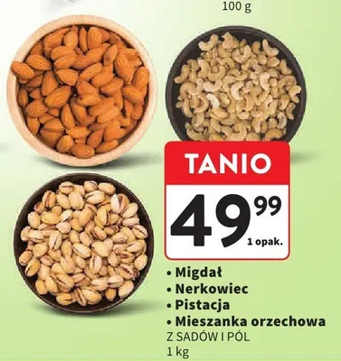 Mieszanka orzechowa prażona i solona Alesto promocja w Intermarche