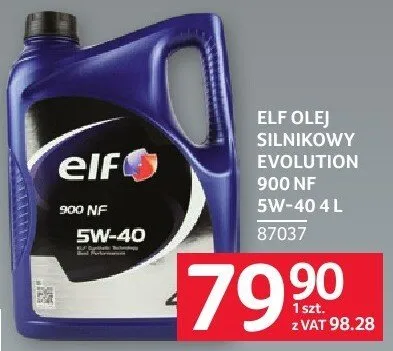 Olej silnikowy Elf Evolution 900 NF 5W-40 4 L promocja w Selgros