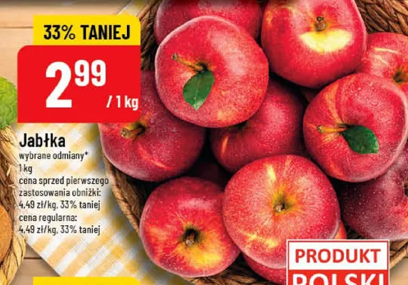 Jabłka wyrane odmiany POLOmarket promocja w POLOmarket