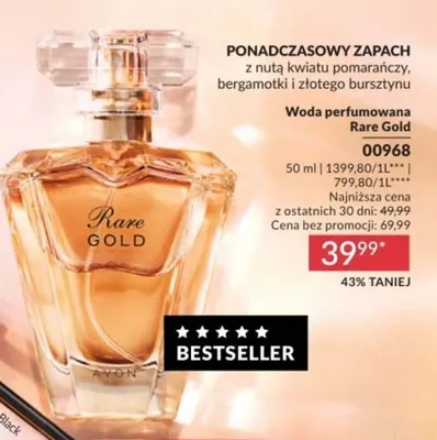 Woda perfumowana Rare Gold Avon promocja