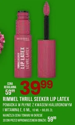 Pomadka Rimmel Thrill Seeker Lip Latex promocja w Drogerie Natura