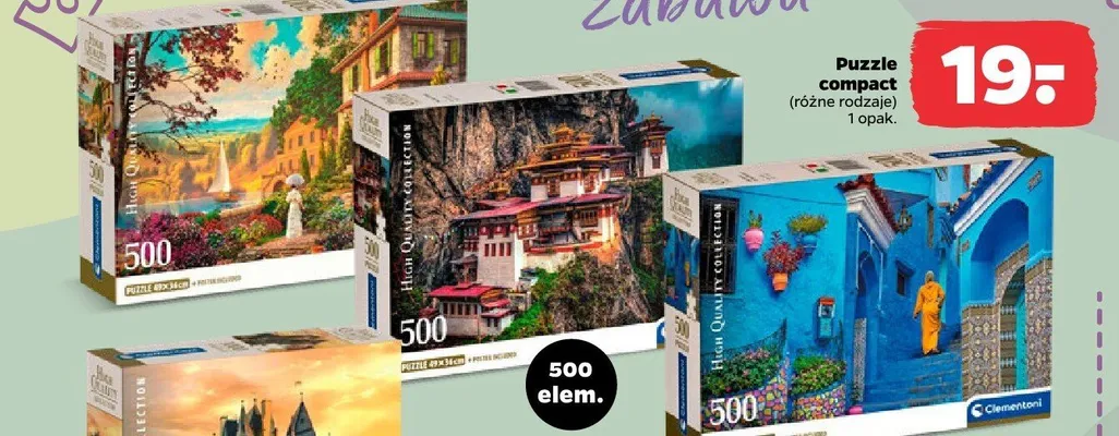 Puzzle compact - 500 elem. promocja w Netto
