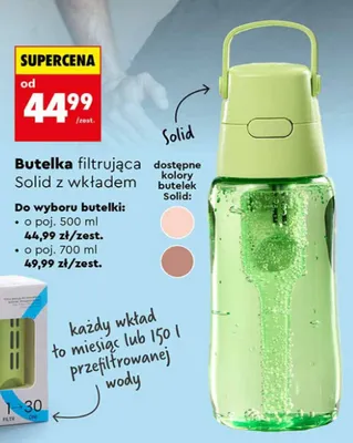Butelka filtrująca Solid z wkładem dafi, 500 ml promocja w Biedronka