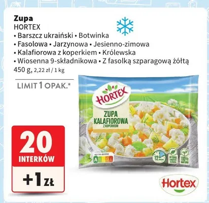 Zupa, różne rodzaje Hortex promocja w Intermarche