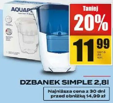 DZBANEK SIMPLE 2,8l AQUAPHOR promocja w Supeco