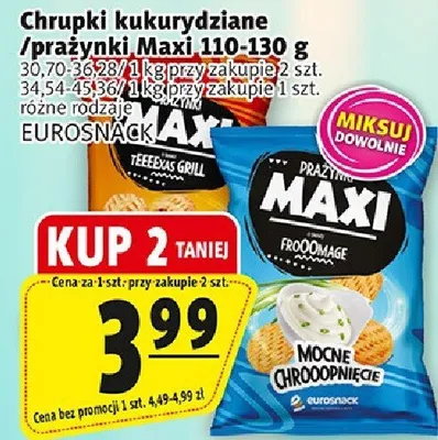 Chrupki kukurydziane/prażynki Maxi Eurosnack promocja w Prim Market
