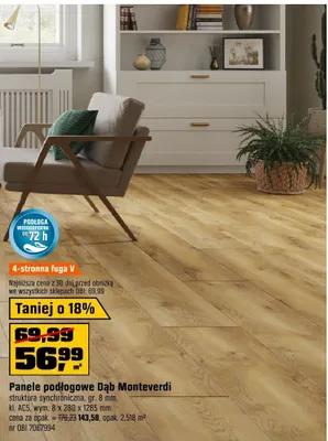 Panele podłogowe Dąb Monteverdi promocja w OBI