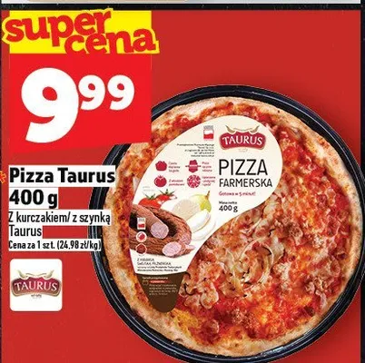 Pizza Taurus 400 g promocja w TOPAZ