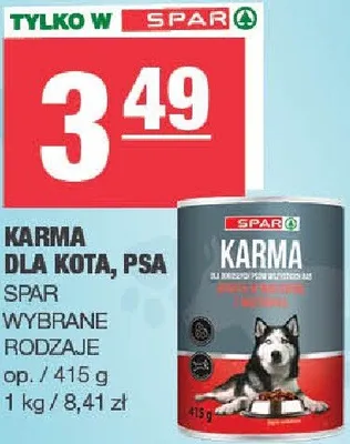 Karma dla kota, psa SPAR promocja w SPAR