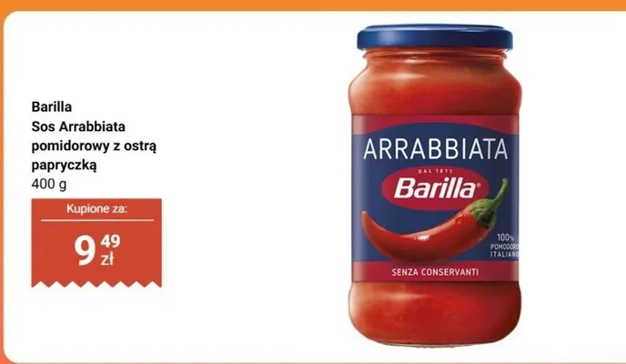 Sos Arrabbiata pomidorowy z ostrą papryczką promocja w Biedronka